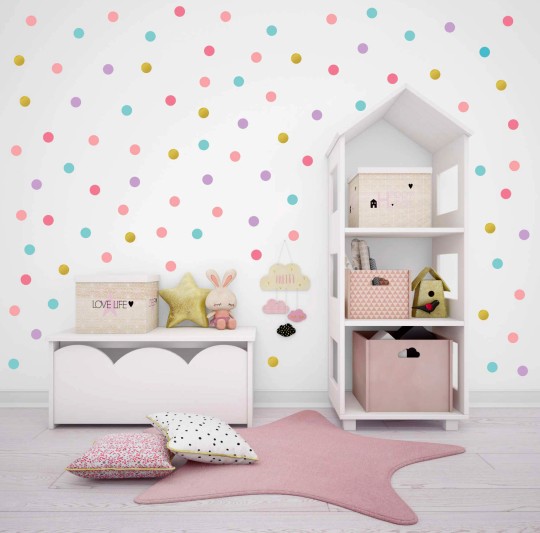 Αυτοκόλλητο τοίχου Pastel Dots (164 τεμ) 1279014-0
