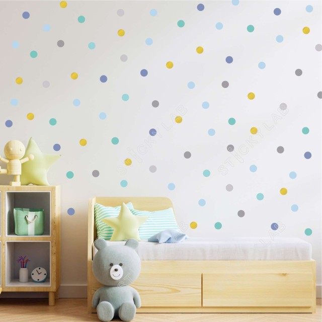 Αυτοκόλλητο τοίχου Pastel Dots (164 τεμ) 1279015