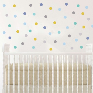 Αυτοκόλλητο τοίχου Pastel Dots (164 τεμ) 1279015 2