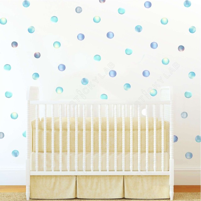 Αυτοκόλλητο τοίχου Pastel Watercolor Dots (64 τεμ) 1279016-2