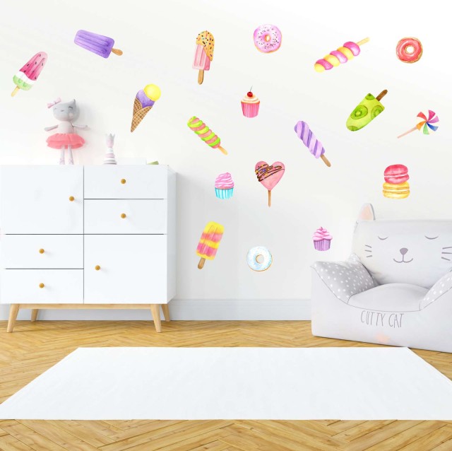 Αυτοκόλλητο τοίχου Watercolor Sweets 1279895-0