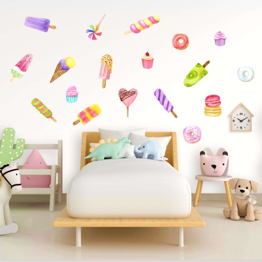 Αυτοκόλλητο τοίχου Watercolor Sweets 1279895-1