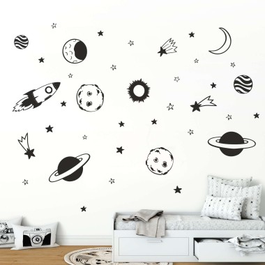 Αυτοκόλλητο παιδικό - Space Monchrome 1279883