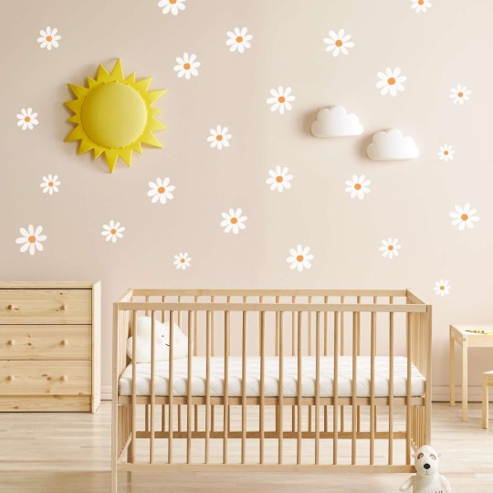 Αυτοκόλλητο τοίχου White daisies (24 τεμ) 1278993-0
