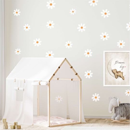 Αυτοκόλλητο τοίχου White daisies (24 τεμ) 1278993-1
