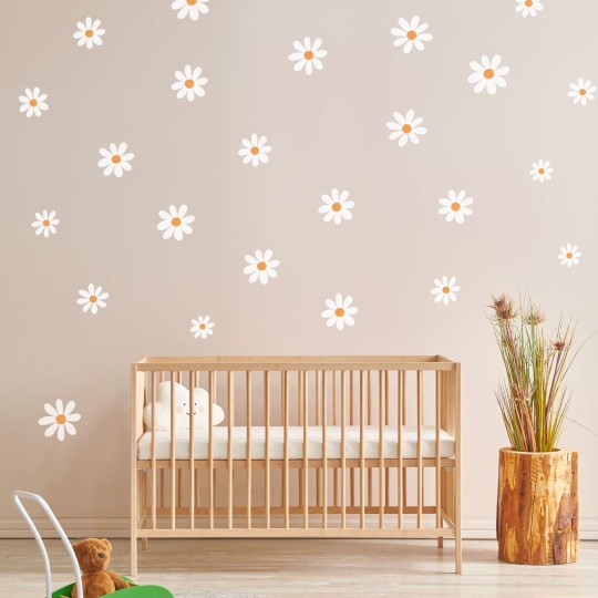 Αυτοκόλλητο τοίχου White daisies (24 τεμ) 1278993-2