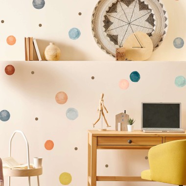 Αυτοκόλλητο τοίχου Watercolor Boho Dots 1278990