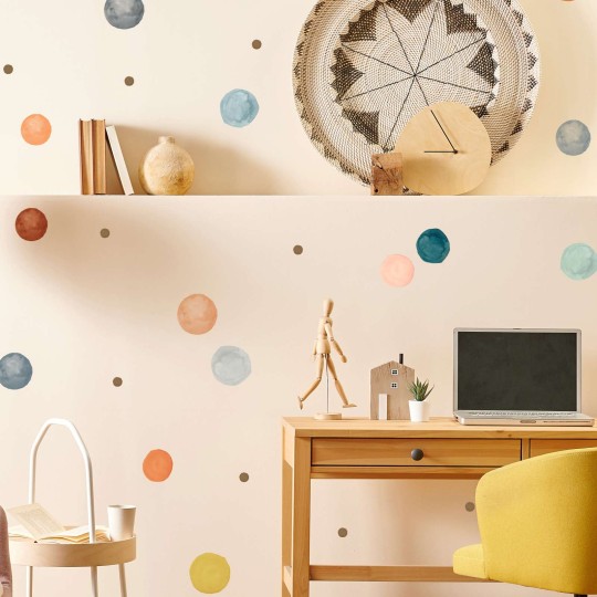 Αυτοκόλλητο τοίχου Watercolor Boho Dots 1278990