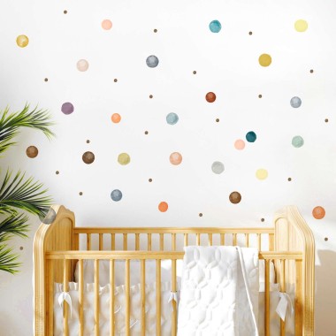 Αυτοκόλλητο τοίχου Watercolor Boho Dots 1278990 2