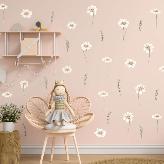 Αυτοκόλλητο τοίχου White daisies (24 τεμ) 1278995-1