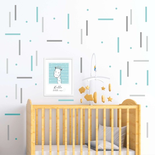 Αυτοκόλλητο τοίχου Stripes (48 τεμ) 1278803