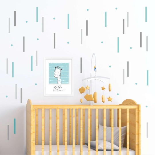 Αυτοκόλλητο τοίχου Stripes (48 τεμ) 1278803-0