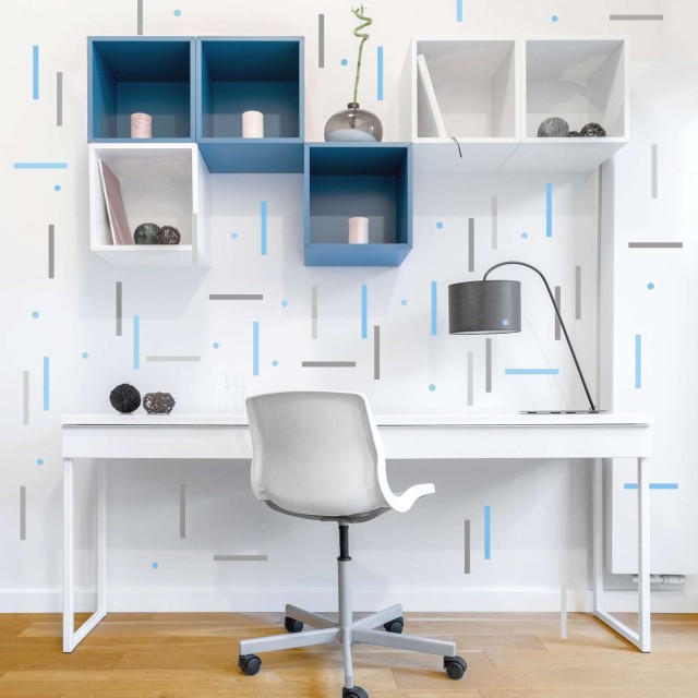 Αυτοκόλλητο τοίχου Stripes (48 τεμ) 1278803-2