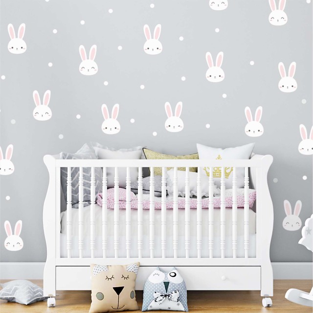 Αυτοκόλλητο τοίχου Cute Bunnies 1279019-3