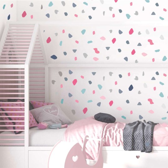 Αυτοκόλλητο τοίχου Mosaic Pink (190 τεμ) 1279026