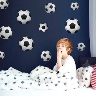 Αυτοκόλλητο τοίχου 3D μπάλες ποδοσφαίρου 128113 2