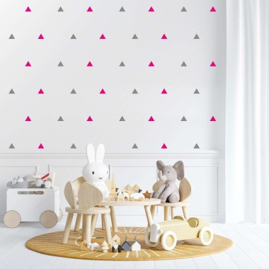 Αυτοκόλλητο τοίχου 2 χρώματα Τρίγωνα (140 τεμ) 1279005