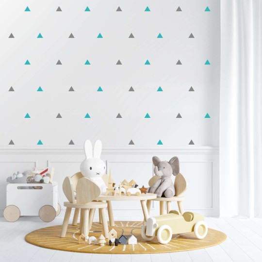 Αυτοκόλλητο τοίχου 2 χρώματα Τρίγωνα (140 τεμ) 1279005-0