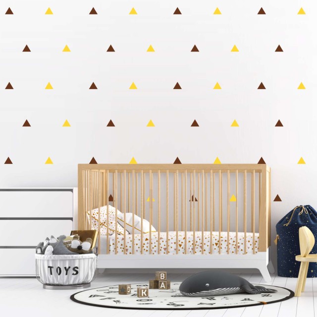 Αυτοκόλλητο τοίχου 2 χρώματα Τρίγωνα (140 τεμ) 1279005-3