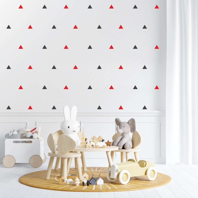 Αυτοκόλλητο τοίχου 2 χρώματα Τρίγωνα (140 τεμ) 1279005-4