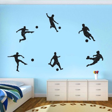 Αυτοκόλλητο τοίχου Football Players 128030 2