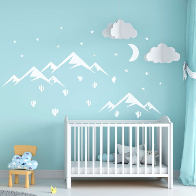 Αυτοκολλητο τοιχου Mountains & stars 1279072-1