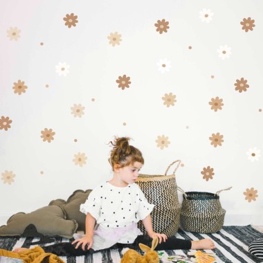 Αυτοκόλλητο τοίχου Boho daisies (24 τεμ) 1278988 2