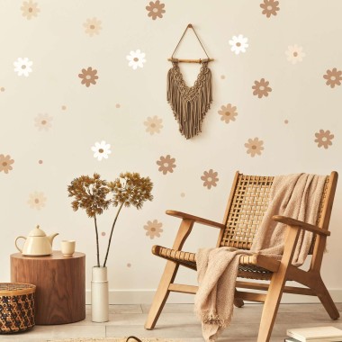 Αυτοκόλλητο τοίχου Boho daisies (24 τεμ) 1278987 2