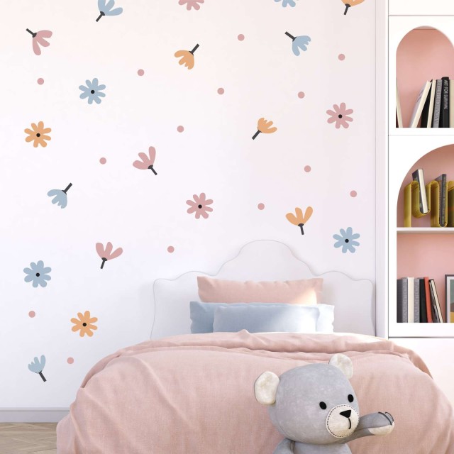 Αυτοκόλλητο τοίχου Minimal Flowers  1278984