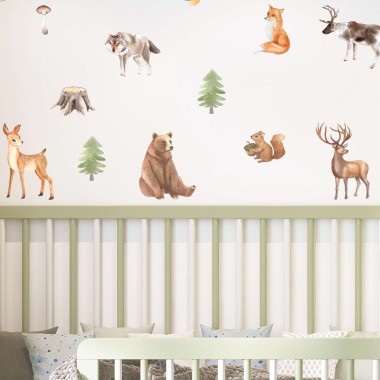 Παιδικά αυτοκολλητα τοιχου - Ζωάκια του δάσους (36 ΤΕΜ) 1278970 2