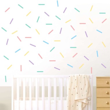 Αυτοκόλλητο τοίχου Παστέλ κομφετί 1278797 2